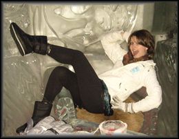Comfortable at the Ice Bar